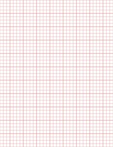 1/4 Inch Quad Ruled Red Graph Paper