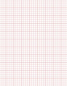 1/4 Inch Quad Ruled Red Graph Paper