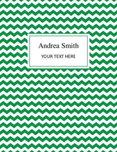 Green Chevron Binder Cover {Editable}