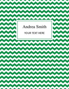 Green Chevron Binder Cover {Editable}