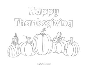 Thanksgiving Pumpkin Coloring Sheets