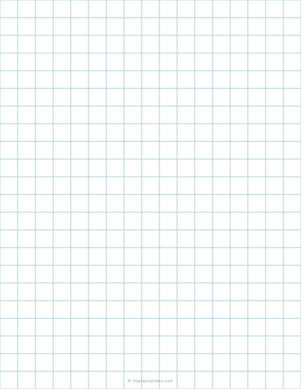 1/2 Inch Blue Graph Paper