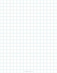 1/2 Inch Blue Graph Paper