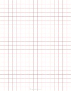 1/2 Inch Red Graph Paper