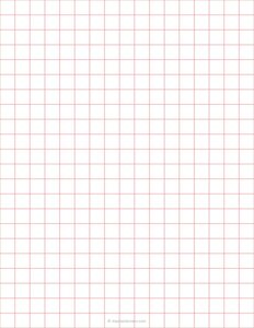 1/2 Inch Red Graph Paper