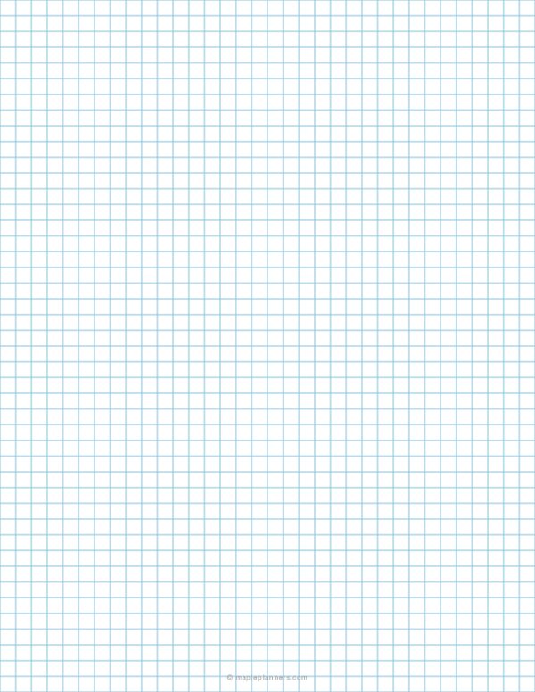 1/4 Inch Blue Graph Paper