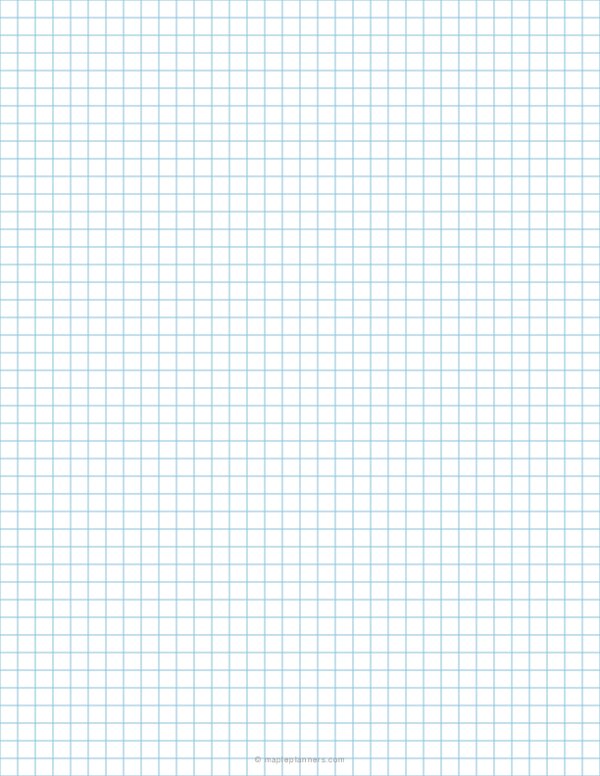 1/4 Inch Blue Graph Paper