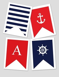 Printable Nautical Banner (Editable)