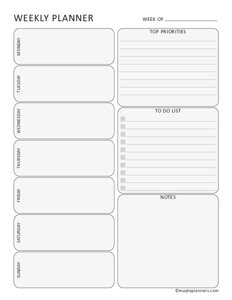 Weekly Planner Template