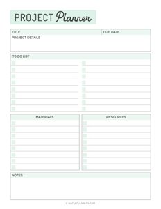 Project Planner Template