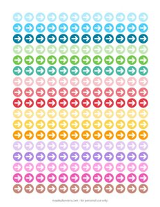 Arrow Round Icon Planner Stickers