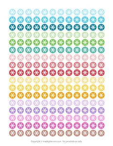 Asterisk Round Icon Planner Stickers