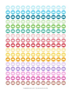 Car, Vehicle, Traveling Planner Stickers