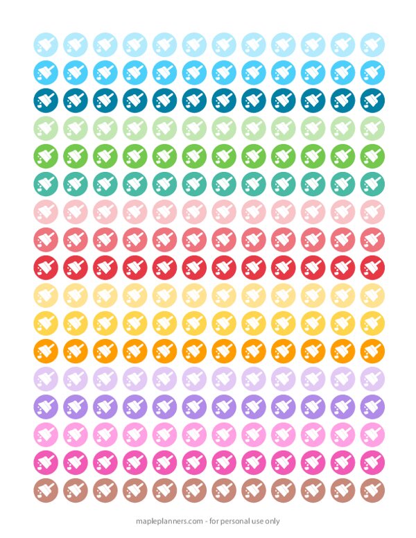 Dustpan, House Cleaning Planner Stickers