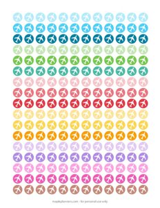 Plane, Travel, Holiday Vacation Planner Stickers