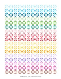 Volleyball Round Icon Planner Stickers