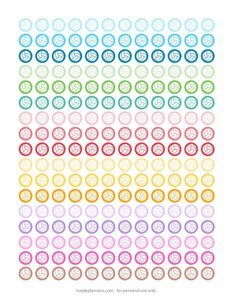 Volleyball Round Icon Planner Stickers