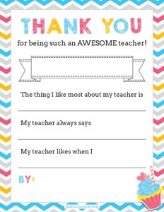 Teacher Appreciation Thank You