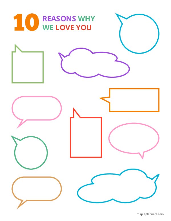 10 Reasons Why We Love You Birthday Sign