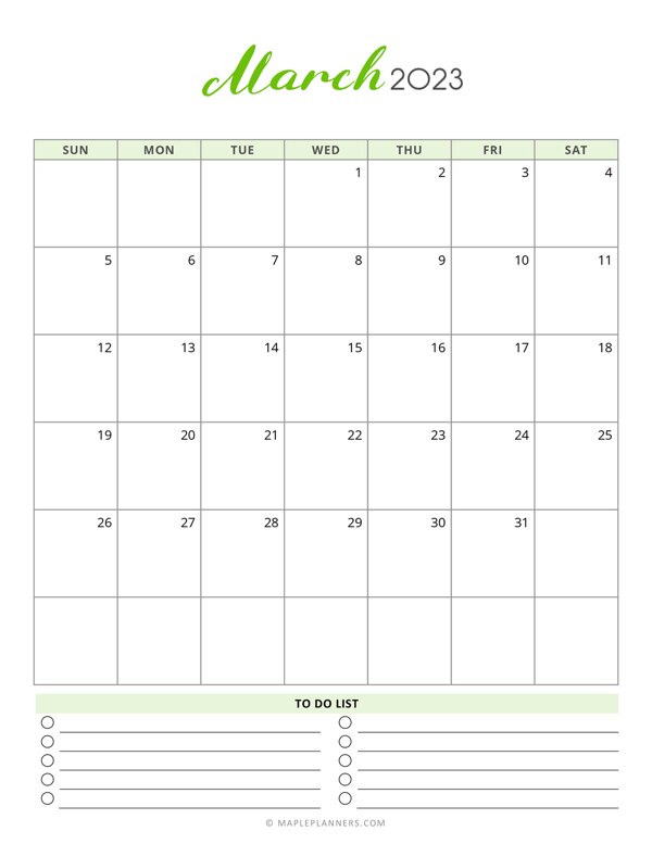 Printable Monthly Calendar 2023 2023 Calendar Pdf Word Excel 2023 
