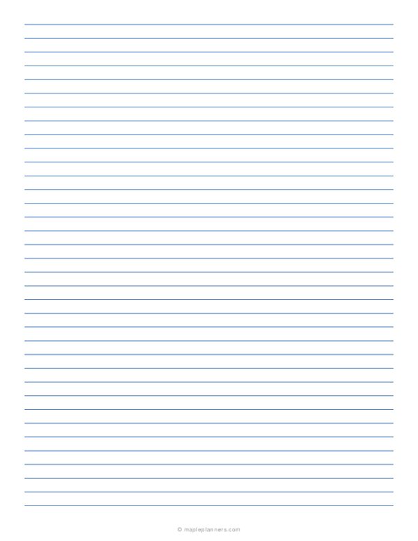 College Ruled Blue Lined Paper