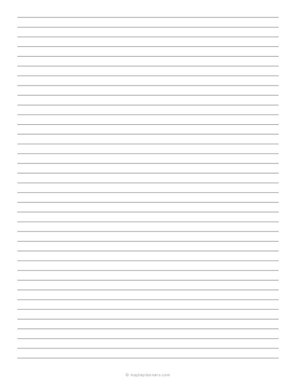College Ruled Lined Paper