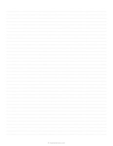 Download Printable Lined Paper Template - Narrow Ruled 1/4 inch PDF