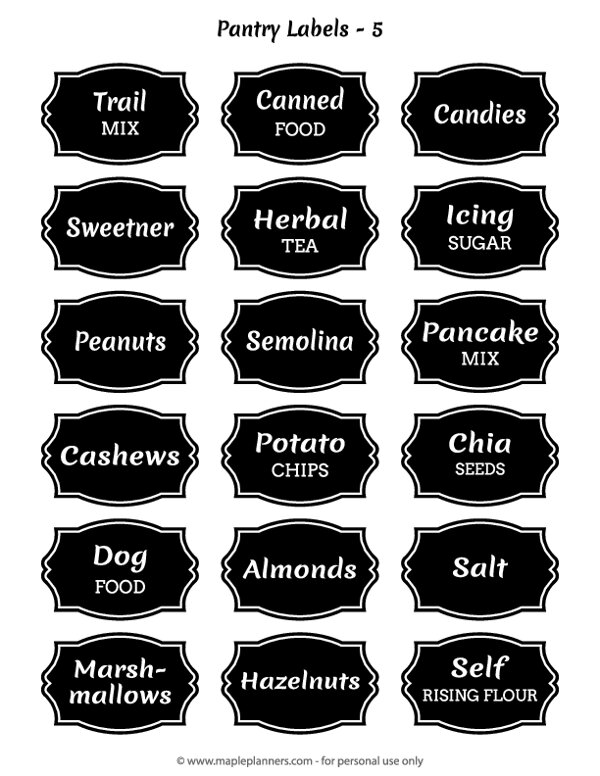 FREE DIY Printable chalkboard labels