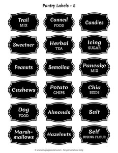 Chalkboard Pantry Labels #5