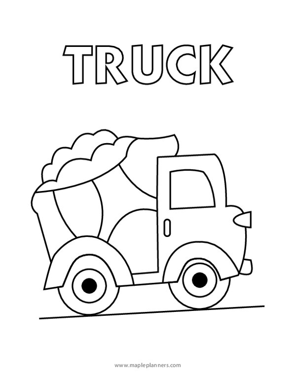 Truck Coloring Page