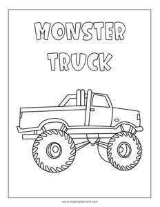 Monster Truck Coloring Page