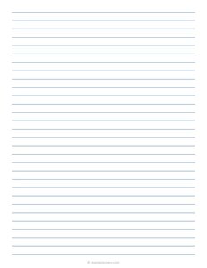 Wide Ruled Blue Lined Paper
