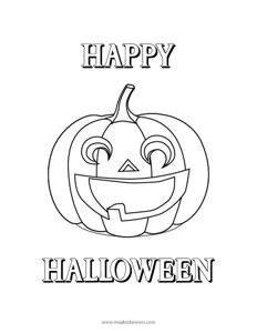 Happy Halloween Coloring Page