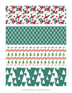 Christmas Pattern Bookmarks
