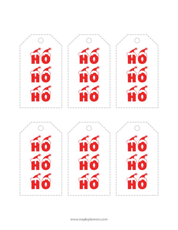 Christmas Gift Tags - Ho Ho Ho