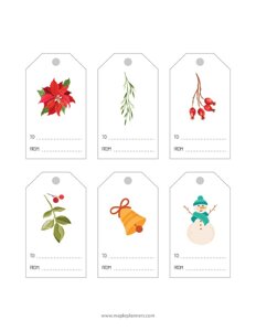 Christmas Wrapping Gift Tags and Labels
