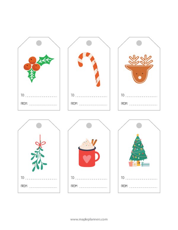 Christmas Wrapping Gift Tags and Labels