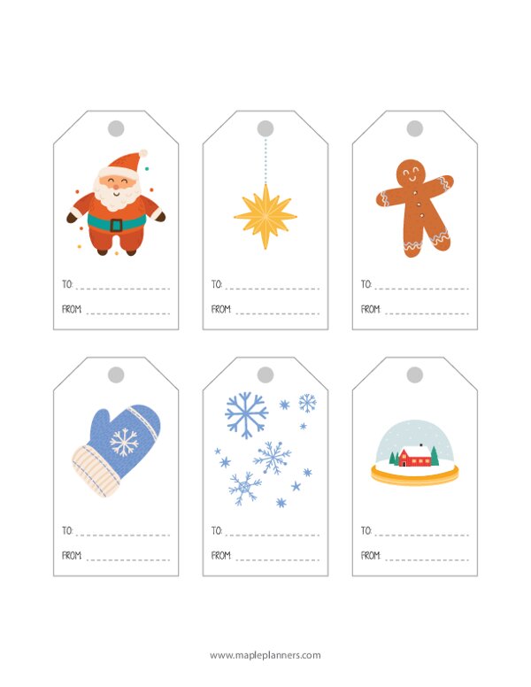 Christmas Wrapping Gift Tags and Labels