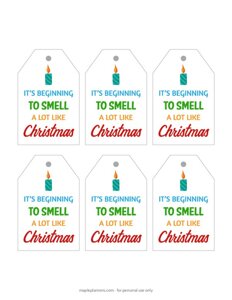 Christmas Gift Tags for Candles