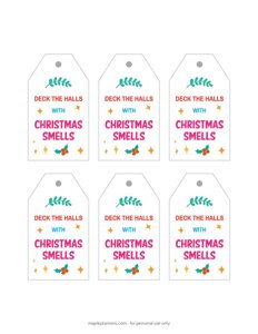 Christmas Gift Tags for Scents