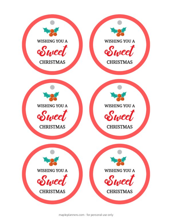 Sweet Christmas Gift Tags