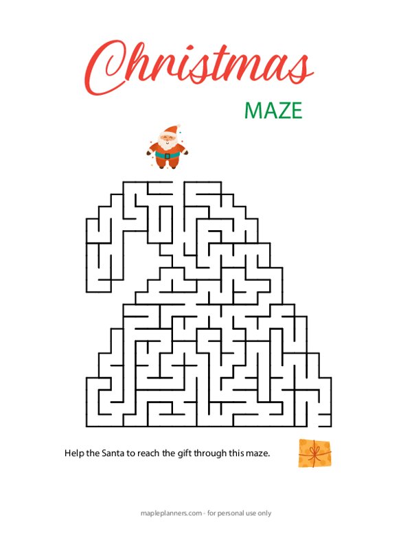 Christmas Maze Puzzle