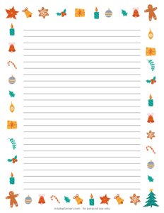Christmas Decorative Lined Page Border