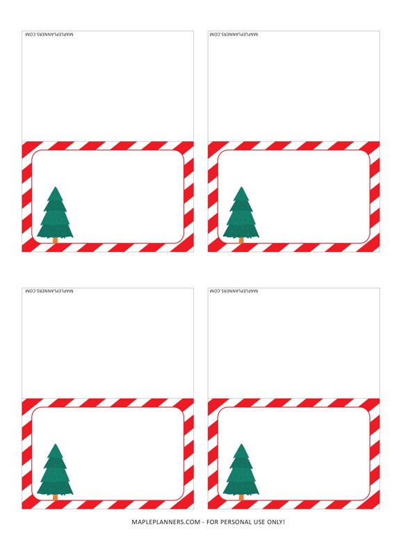 Christmas Tree Place Cards Christmas Tree Place Cards