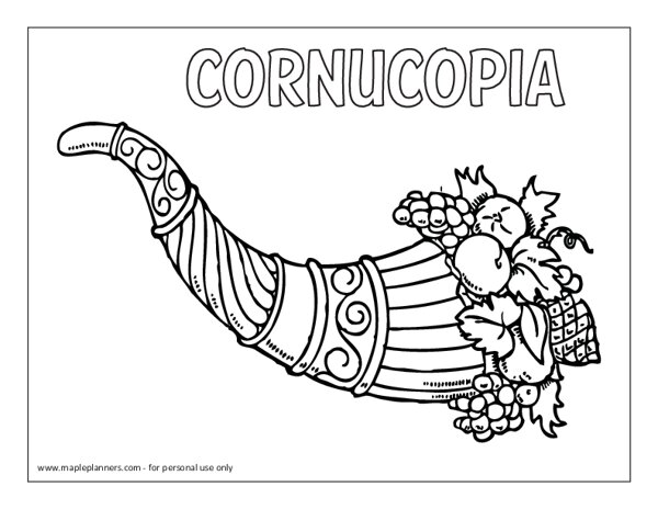 Cornucopia Coloring Page