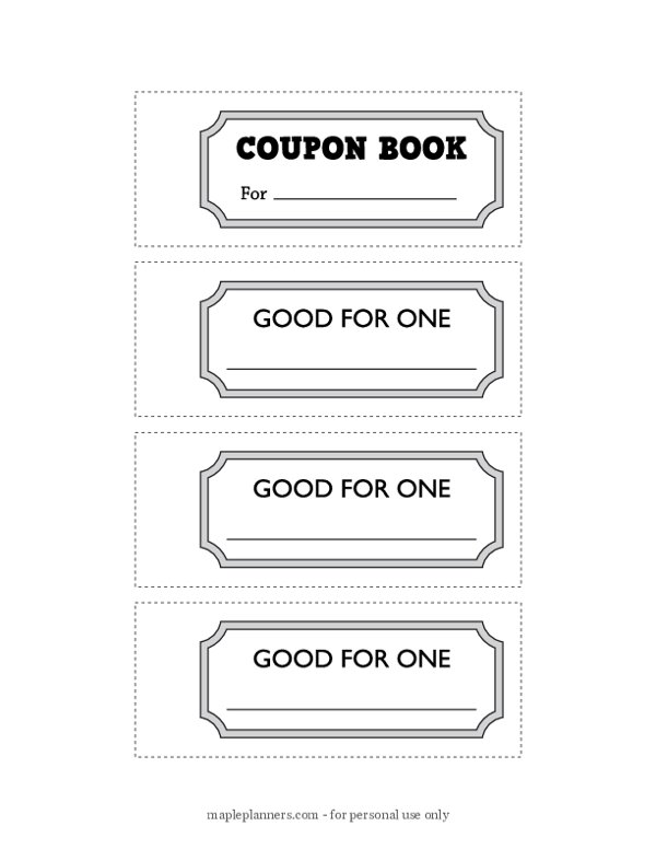 DIY Coupon Book