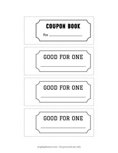 Coupon Book DIY