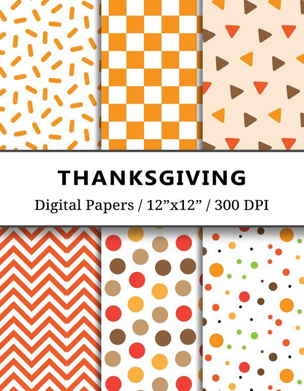 Thanksgiving Digital Papers