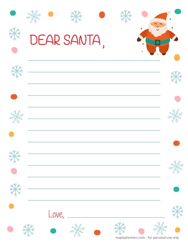 Write a Letter to Santa Clause