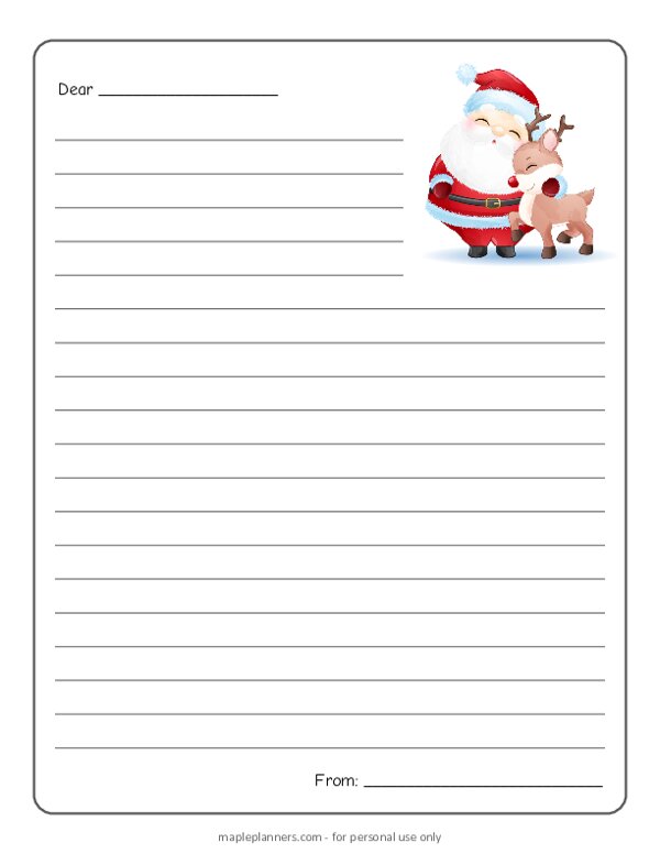 Christmas Letter Writing Template